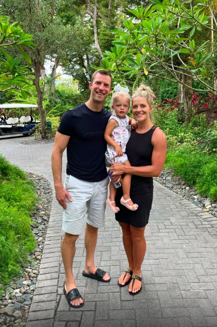 Jesus Calling podcast 406 featuring Dr. Josh Axe - shown here with his family