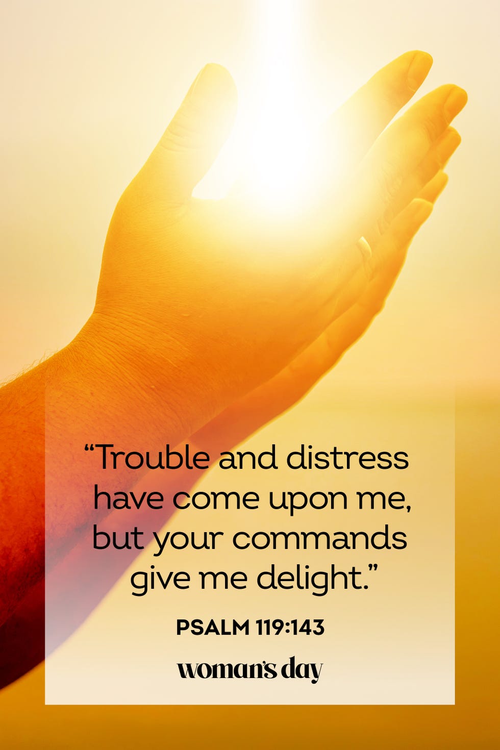 bible verses about stress psalm 119 143